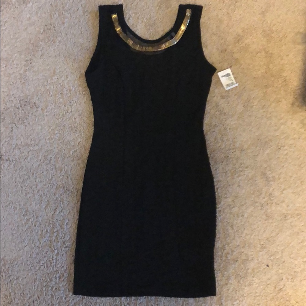 Charlotte Russe black/gold cocktail dress